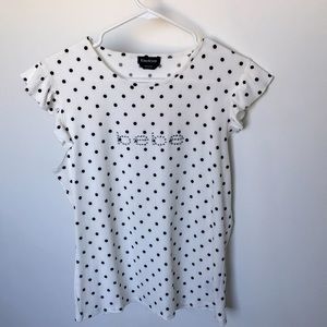 BEBE Fall top with black Dots Brand New